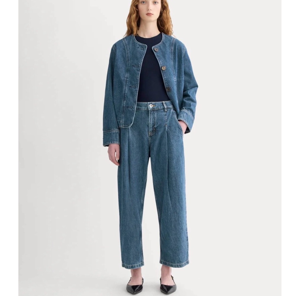 NWT THE HIGH RISE PLEATED JEAN, Everlane, size 32
